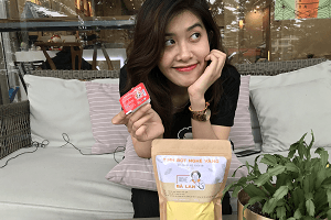 uống tinh bột nghệ và sữa đặc