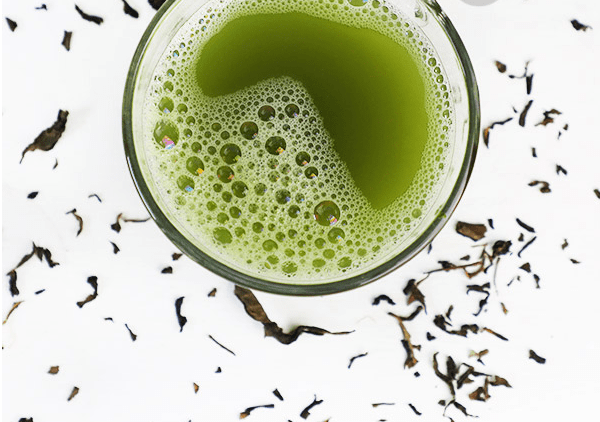 trà xanh bột nghệ 