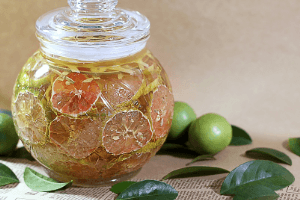 cách ngâm chanh đào mât ong