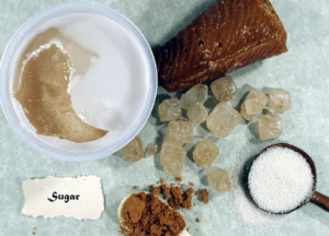 mật ong và đường