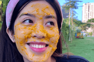 đắp mặt nạ đu đủ