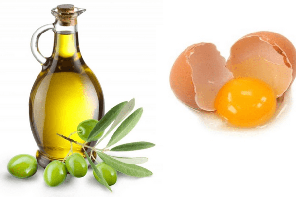 dầu oliu và trứng